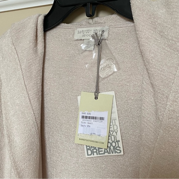 Barefoot Dreams Cozychic Lite Hooded Cardigan Sand Dune Small - Picture 6 of 11